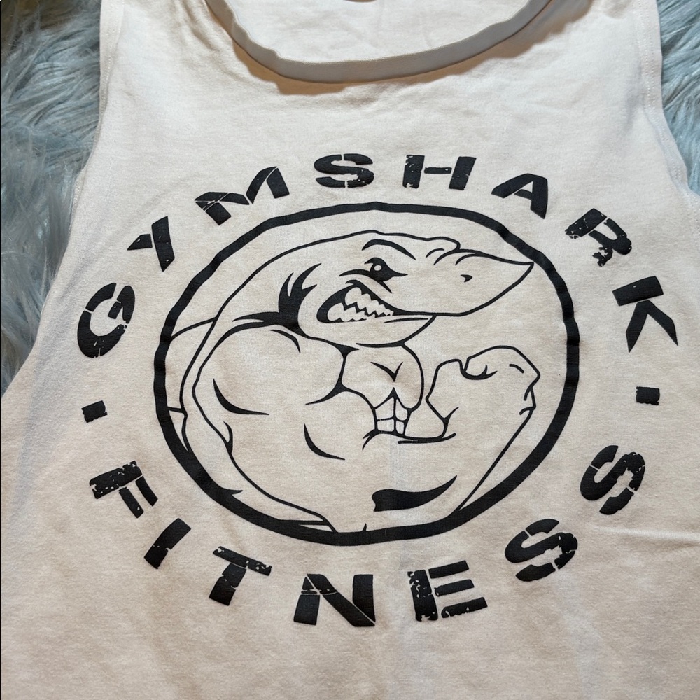 Gymshark Legacy Drop Arm Tank White Black sz M - Picture 3 of 7